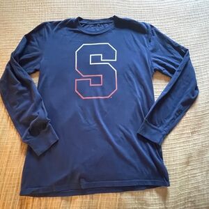 Fanatics Syarcuse Navy Blue Long Sleeve Tee with Outline S, size XL